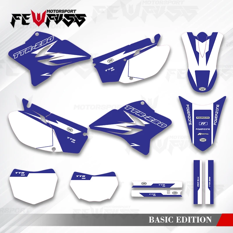 

Fewfuss Graphics Decals Stickers Motorcycle Background Custom For YAMAHA TTR230 2005 2006 2007 2008 2009 2010-2018 001