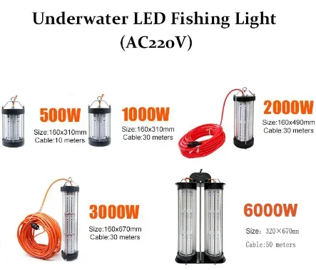 500w night fishing light boat use it in fishing farms (steel cages) inside the open sea  green squid led fishing light