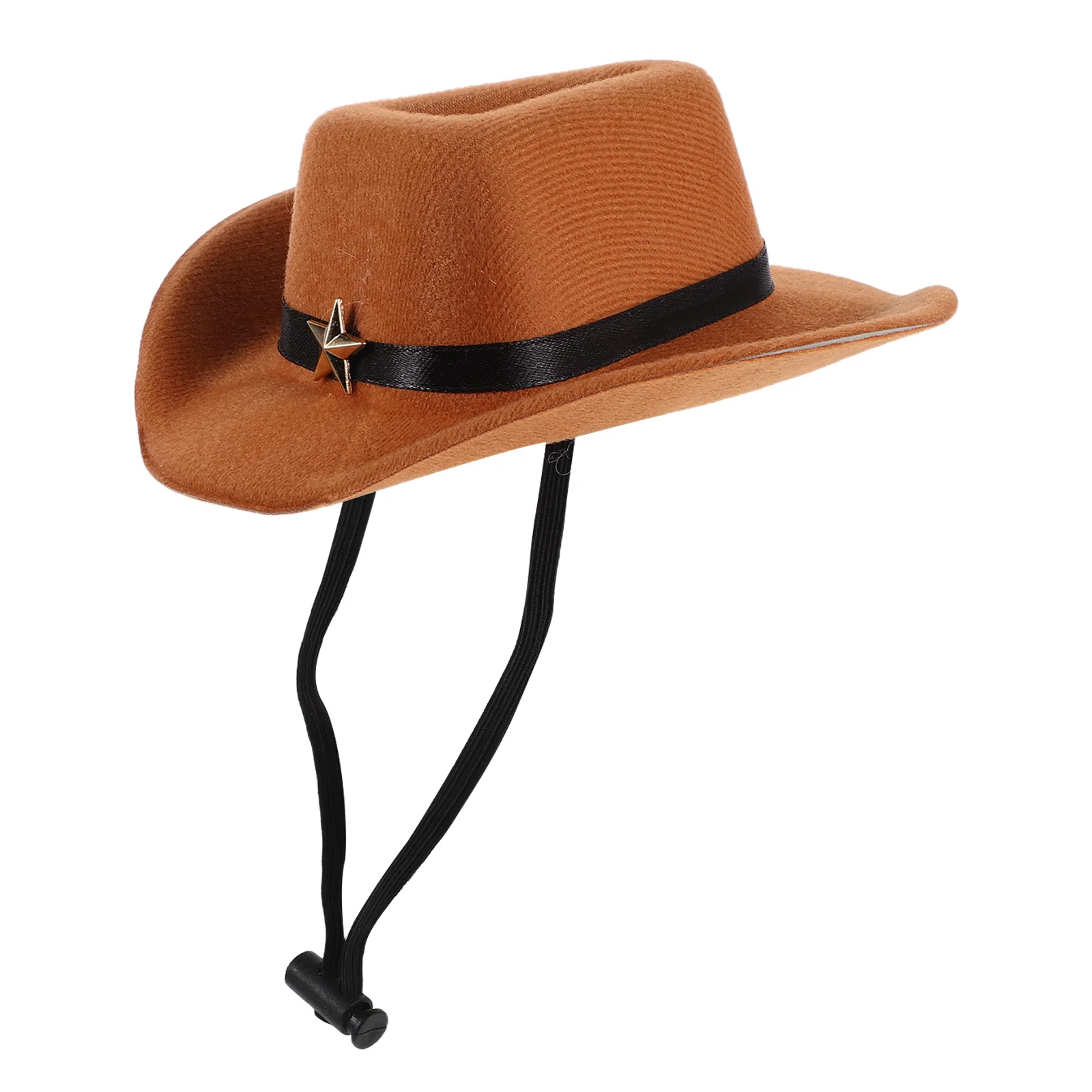 

Pet Cowboy Hat Brown Wide Brim Wear-Resistant Puppy Kitten Dress Up Accessory Outdoor Festival Dog Cat Headwear
