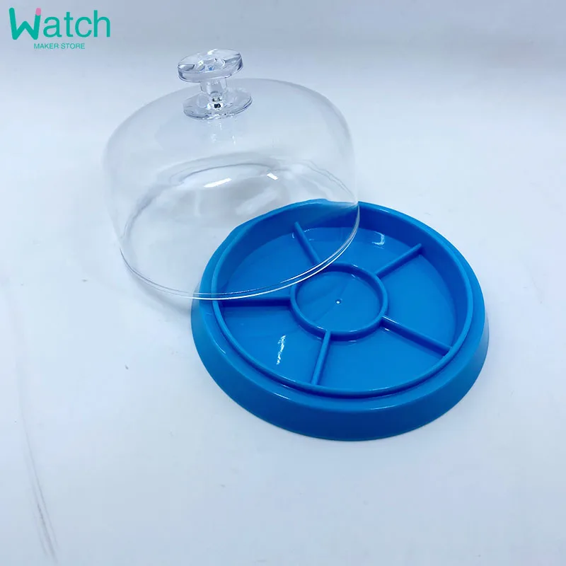 6 슬롯 시계 먼지 시트 커버 트레이 시계 운동 수리 도구 쥬얼리 도구 예비 보호기 시계 제조 업체 수리 도구