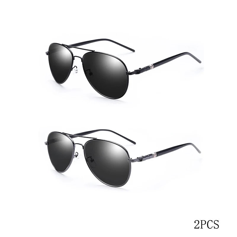 Mannen En Vrouwen Gepolariseerde Zonnebril Gekleurde Reflecterende Bril Driving Zonnebril Zwarte Unisex Pilot Lenzen Uv400