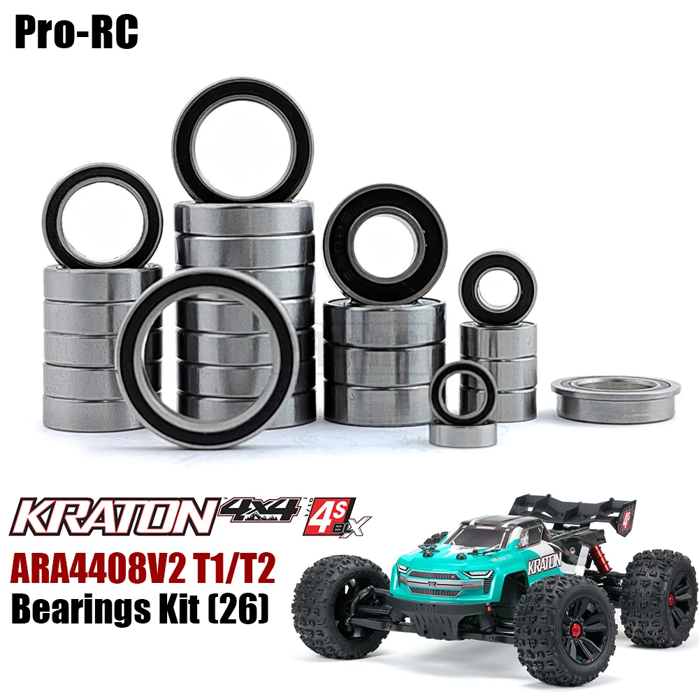 

For Arrma 1/10 Kraton 4x4 4S BLX V2 Sealed Bearing Kit 26Pcs