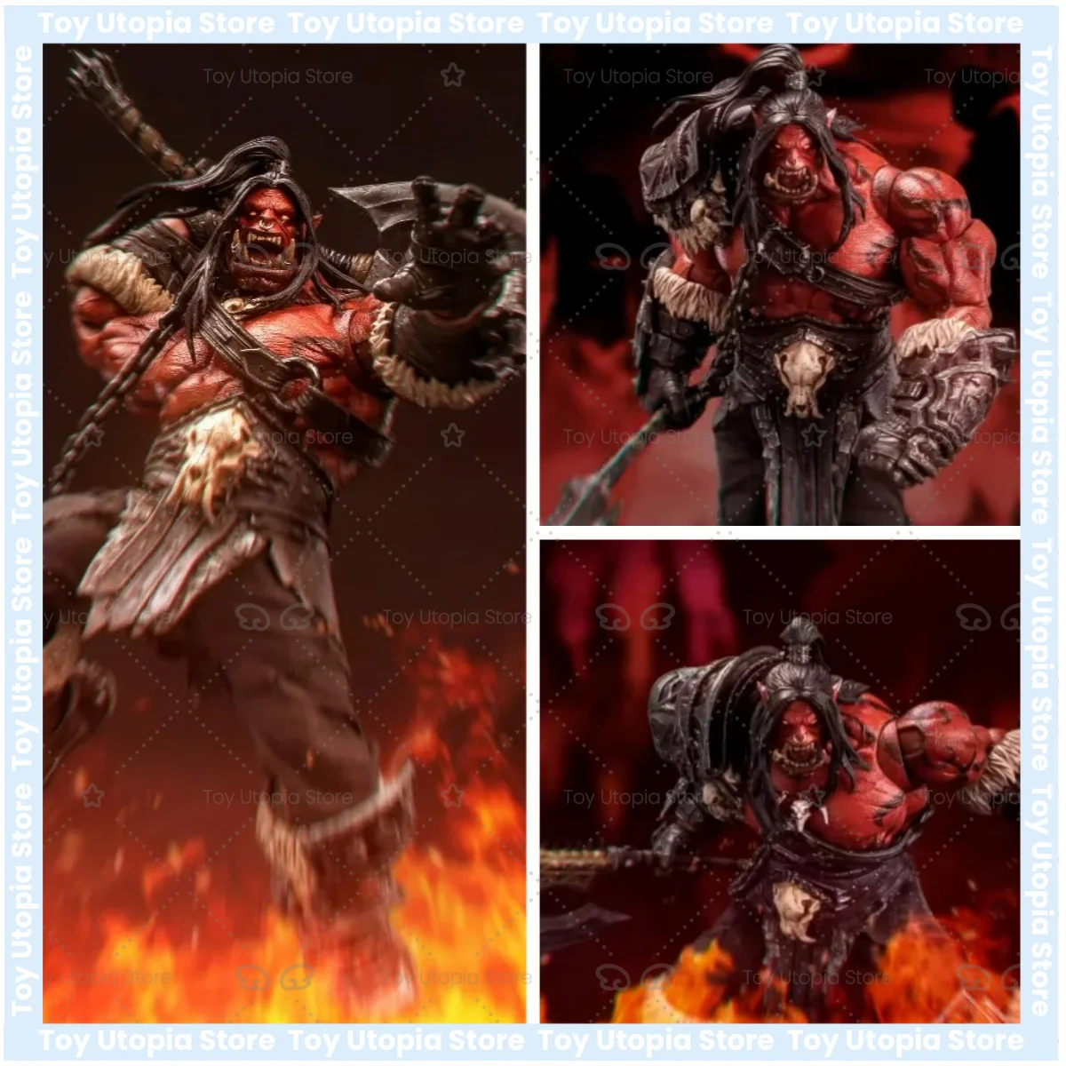 En Stock, Juguetes Hero, Edición Limitada, WoW, Grommash Hellscream, Canción de Guerra Tribal, Gran Cacique, Guerrero Orco, 1:10