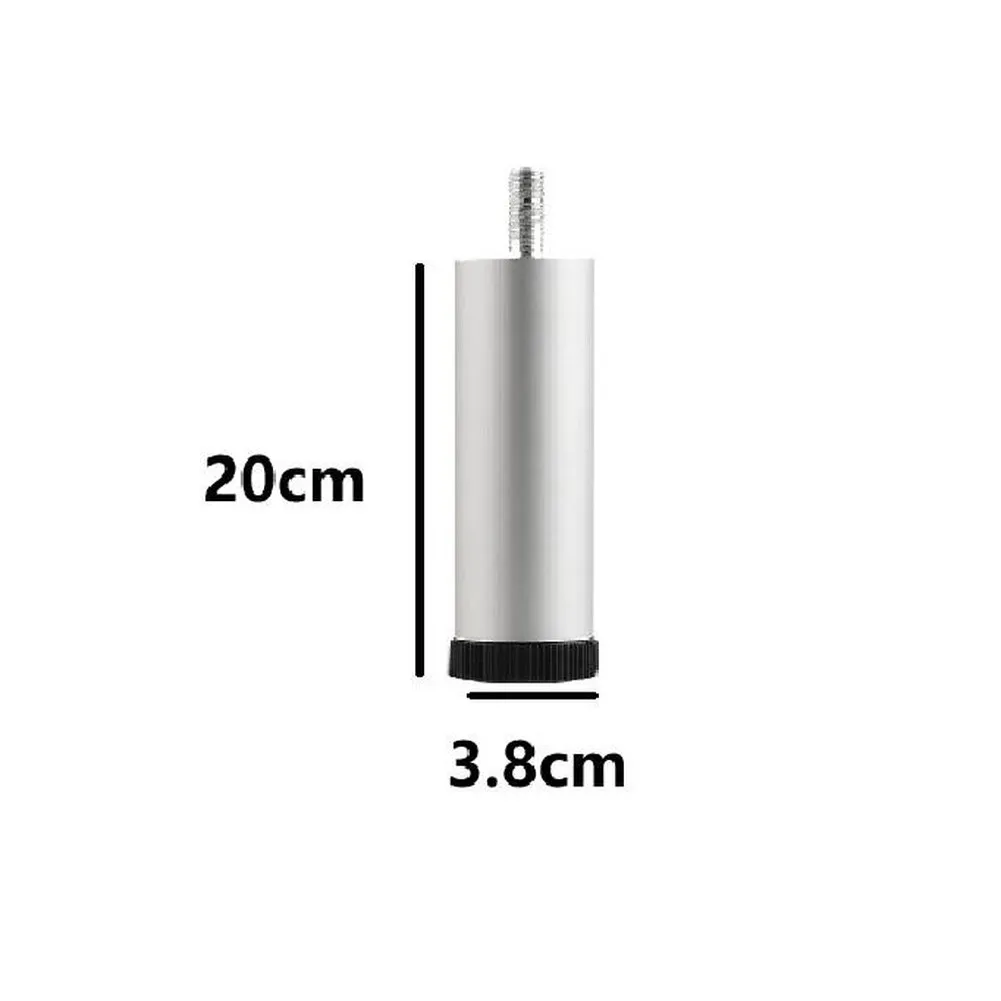 4Pcs Adjustable Aluminum Alloy Sofa Legs M6 M8 Thread Support Feet With Noise Reducing Rubber Pads For Cabinet Table