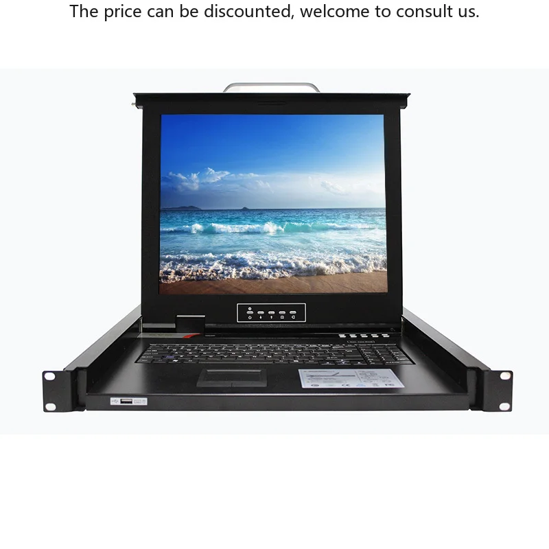 

1U 17 Inch Rackmount VGA KVM Console 4-16 Port LCD KVM Switch With 8 Computer Connections In Stock