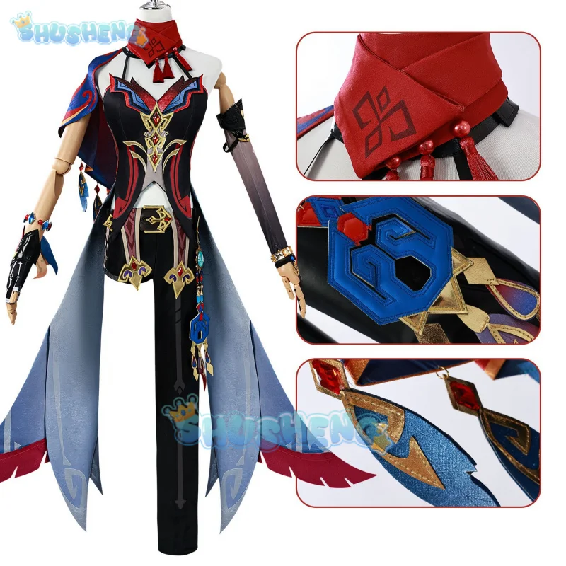 Chasca-Disfraz de Genshin Impact para Cosplay, peluca, zapatos, accesorios, fiesta de Halloween, vestido sexy, hermoso, uniforme, XS-XXXL