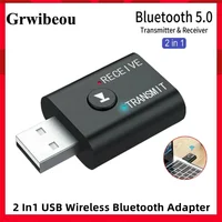 Transmisor y Receptor de Audio Bluetooth 5.0, Adaptador Inalámbrico Estéreo con Conector AUX de 3.5mm, RCA y USB para Coche, TV, Altavoces y Auriculares