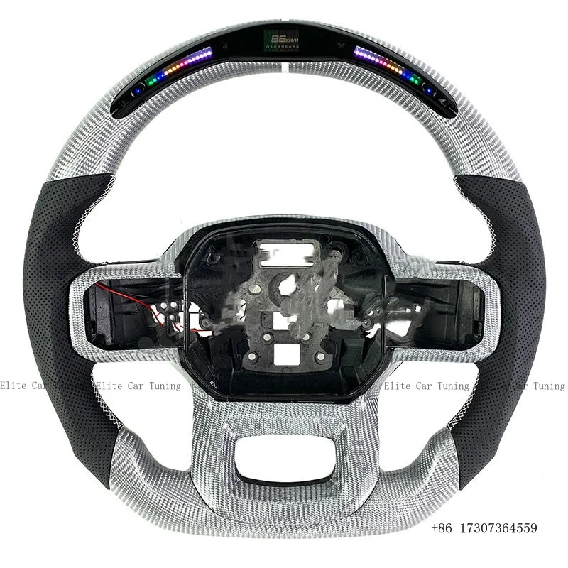 

Fit for Ford Steering Wheel Customized Mustang Carbon Fiber Fit 2015 2016 2017 2018 2019 2020 2021 2022 2023