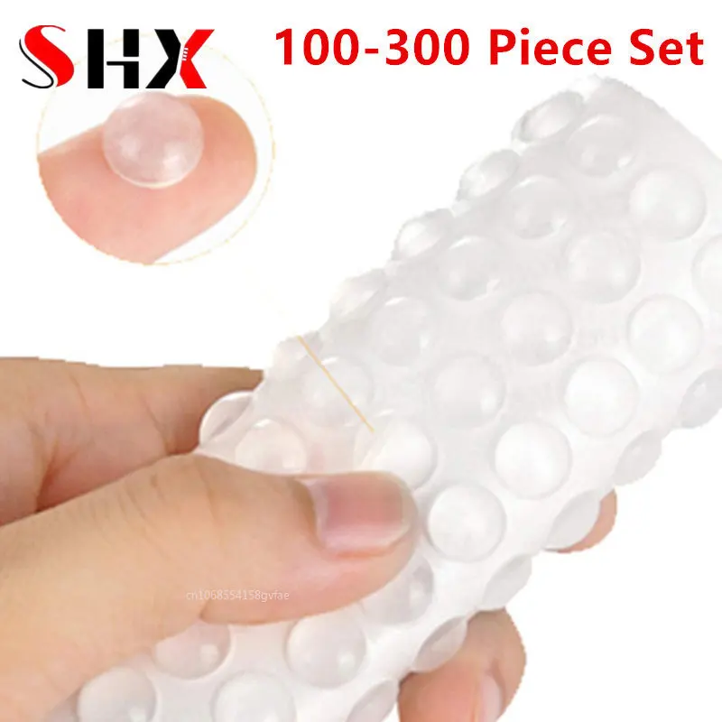 

300 Pcs Self Adhesive Door Stopper Rubber Damper Buffer Cabinet Bumpers Silicone Furniture Pads Cushion Protective Pads 8x3 10x3