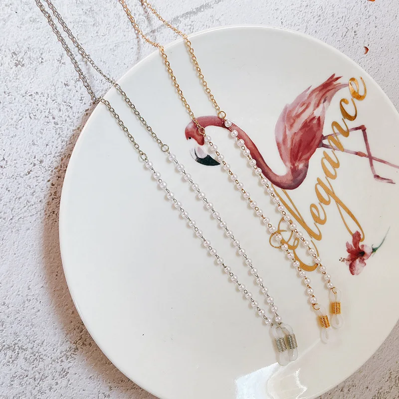 

Fashion Eyeglasses Chain Imitation Pearl Beaded Trendy Women Outside Casual Sunglasses Accessory Necklace Gift Mask Hanging Rope