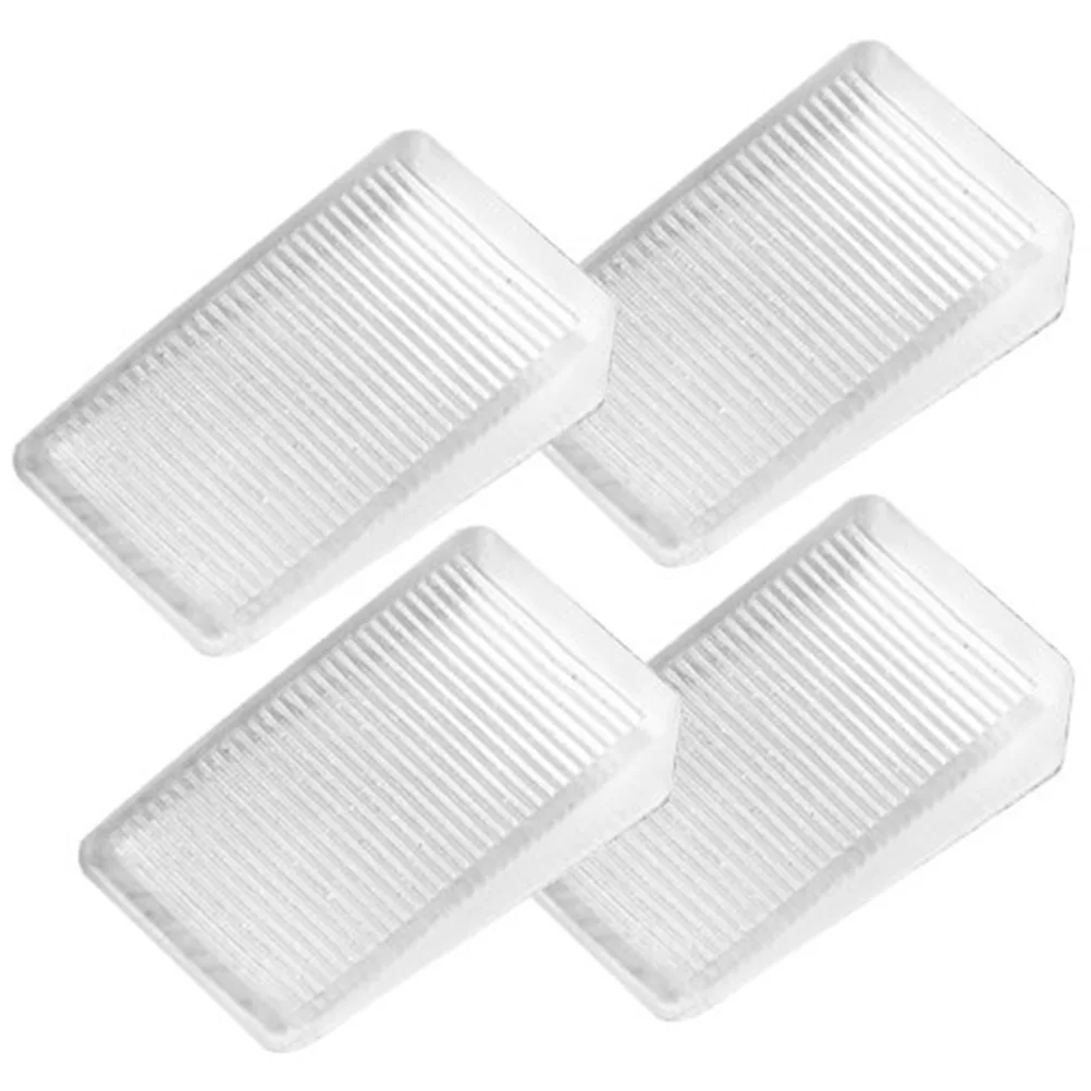 4pcs Shims Adjustable Hitch Steel Door Clear Wedges Soft Rubber Stopper Household Levelers Pvc for Wobbly Uneven Floors New