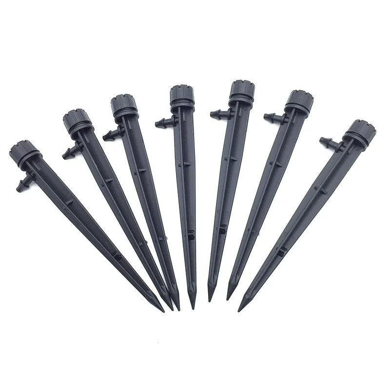 6PCS Black Adjustable Irrigation Drippers 360 Degree Drip System Emitter micro flow dripper drip head garden drip lawn Sprinkler