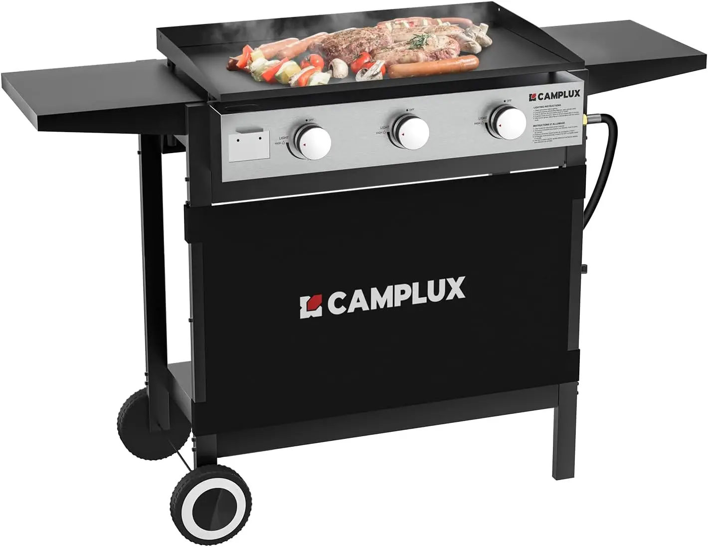 

Portable 18-Inch 3-in-1 Heavy Duty Vertical Charcoal Smoker and BBQ Grill with Thermometer - Outdoor Barbecue for Camping, Garden, Patio, Beach, Backyard