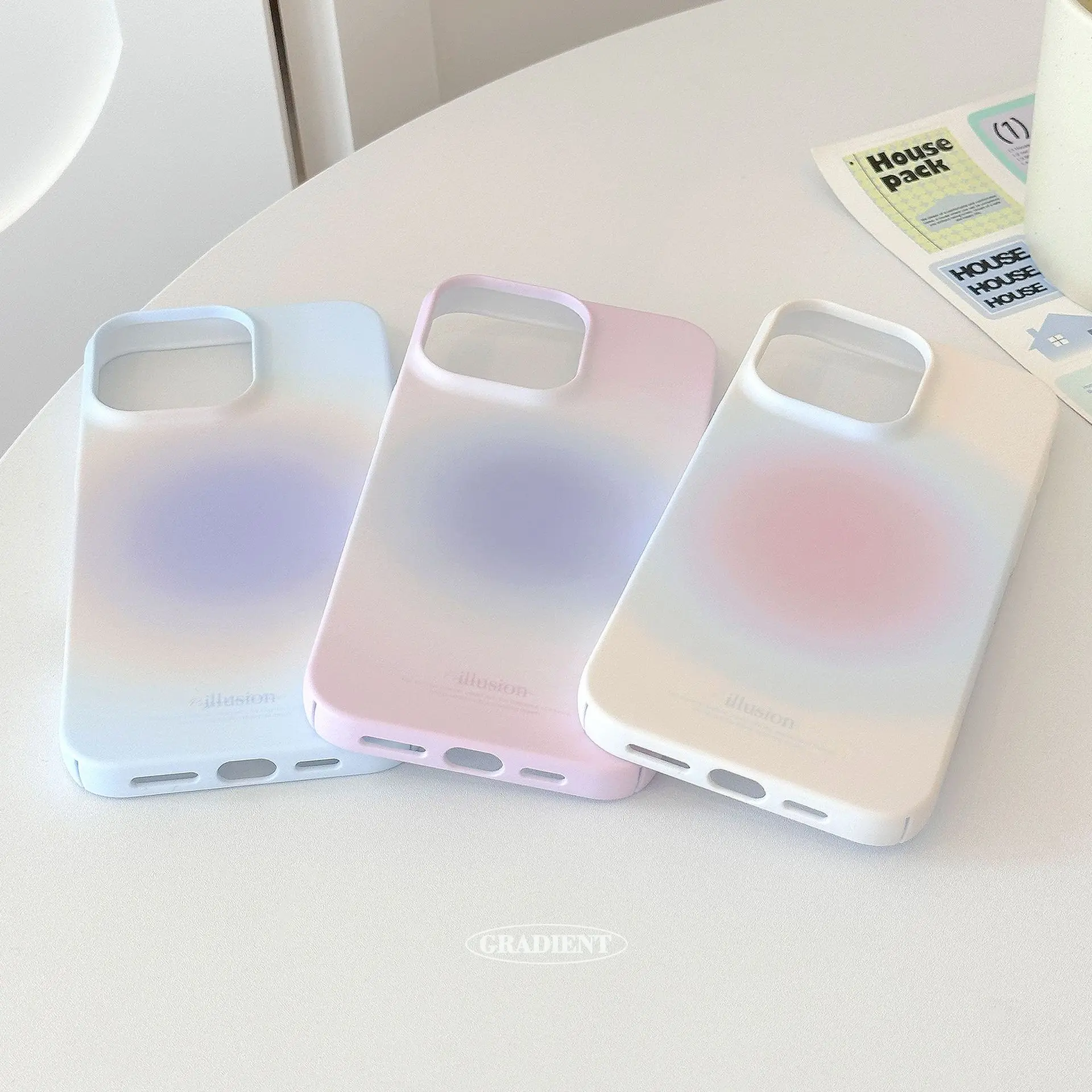 Für iPhone 17promax 16 15 14 13 Hülle, Farbverlauf, matte, weiche TPU-Abdeckung, einfache Schutzhülle im koreanischen Stil