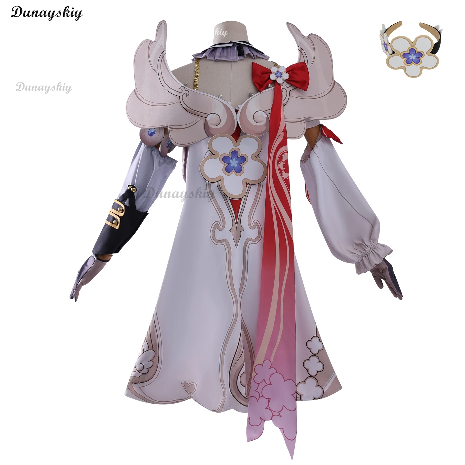 أزياء هونكاي ستار ريل تريبي تريان ترينون التأثيرية، فستان شعر مستعار، أغطية رأس موحدة لحفلات الهالوين للنساء والفتيات