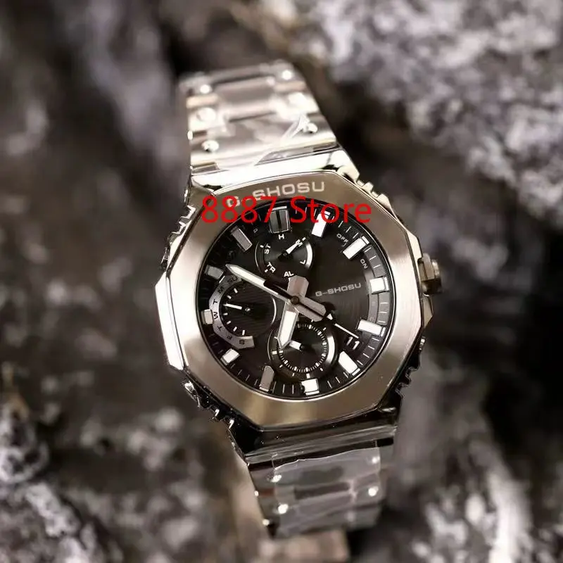 

Магазин 8887 Спортивные кварцевые часы унисекс Мировое время Нержавеющая сталь Большой циферблат Компас Все стрелки Операционная серия GMC 170 г