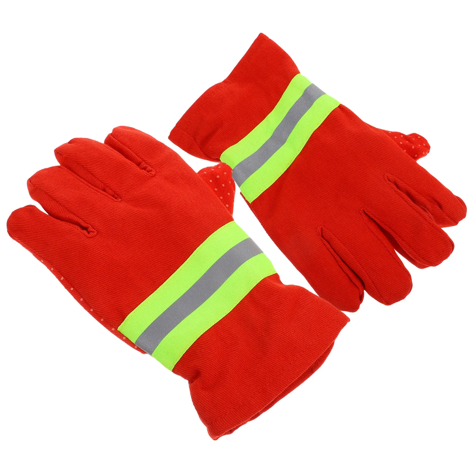 

1Pair Flame Retardant Firefighting Gloves Extrication Safety Gloves Non Slip Grip Heat Resistant Breathable Fire Fighter Gear