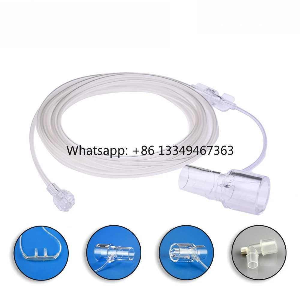 Disposable ETCO2 Sampling Line Luer Male/Female Connector Patient  Sidestream ETCo2 Sensor