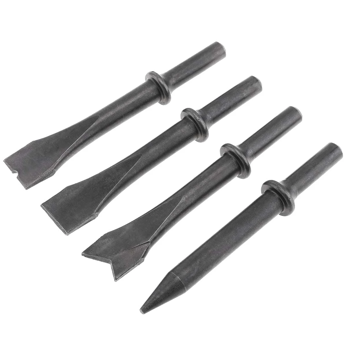 4Pcs/Lot Accessories Hard Steel Solid Air Chisel Impact Head Support Pneumatic Tool for Cutting / Rusting Removal