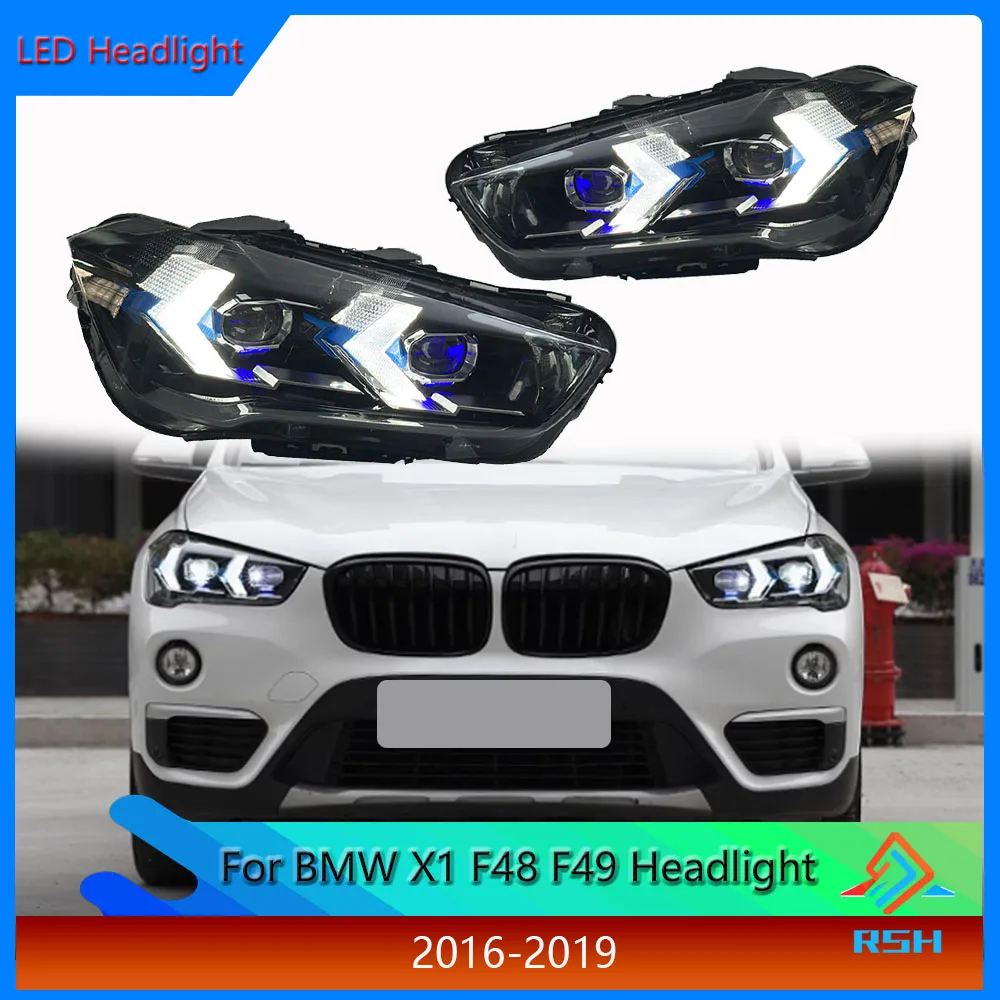 

Car Headlight Assembly For BMW X1 F48 F49 2016-2019 DRL LED Fog Turn Signal Daytime Running Light Head Lamp Auto Parts