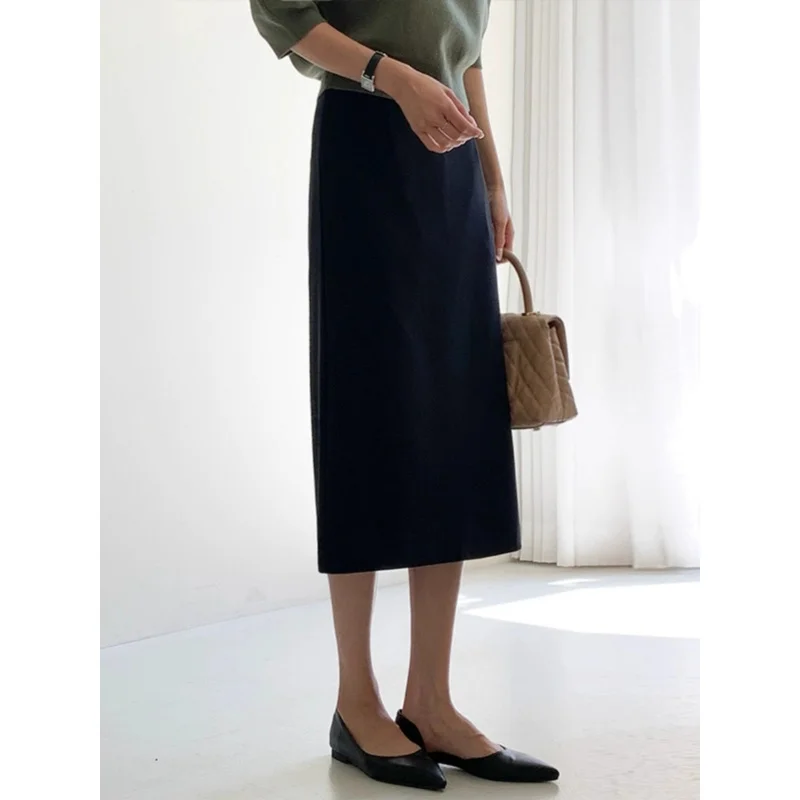 High-Grade Suit Skirt Women's Autumn and Winter2024New High Waist Drooping Straight-Leg Pants Commuter Career Package Hip Skirt