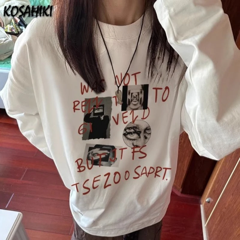 

Autumn Y2k Aesthetic Preppy Letter Printing Hoodie Women Harajuku Casual Loose Sweatshirt Y2k Aesthetic Vintage Grunge Hoody
