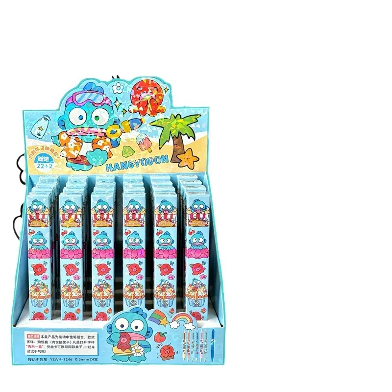 Imagem -05 - Sanrio Cartoon Gel Pen Palhaço Peixe Pen Meia Sereia Signature Pen st Head Harden Papelaria Estudante Presente de Abertura 24 Pcs