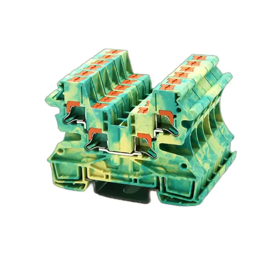 

75pcs PTV2.5-QUATTRO-PE 2.5m㎡ Side Contact Push-in(two in two out) Spring Connection Din Rail Terminal Block by U/L CE RoHS