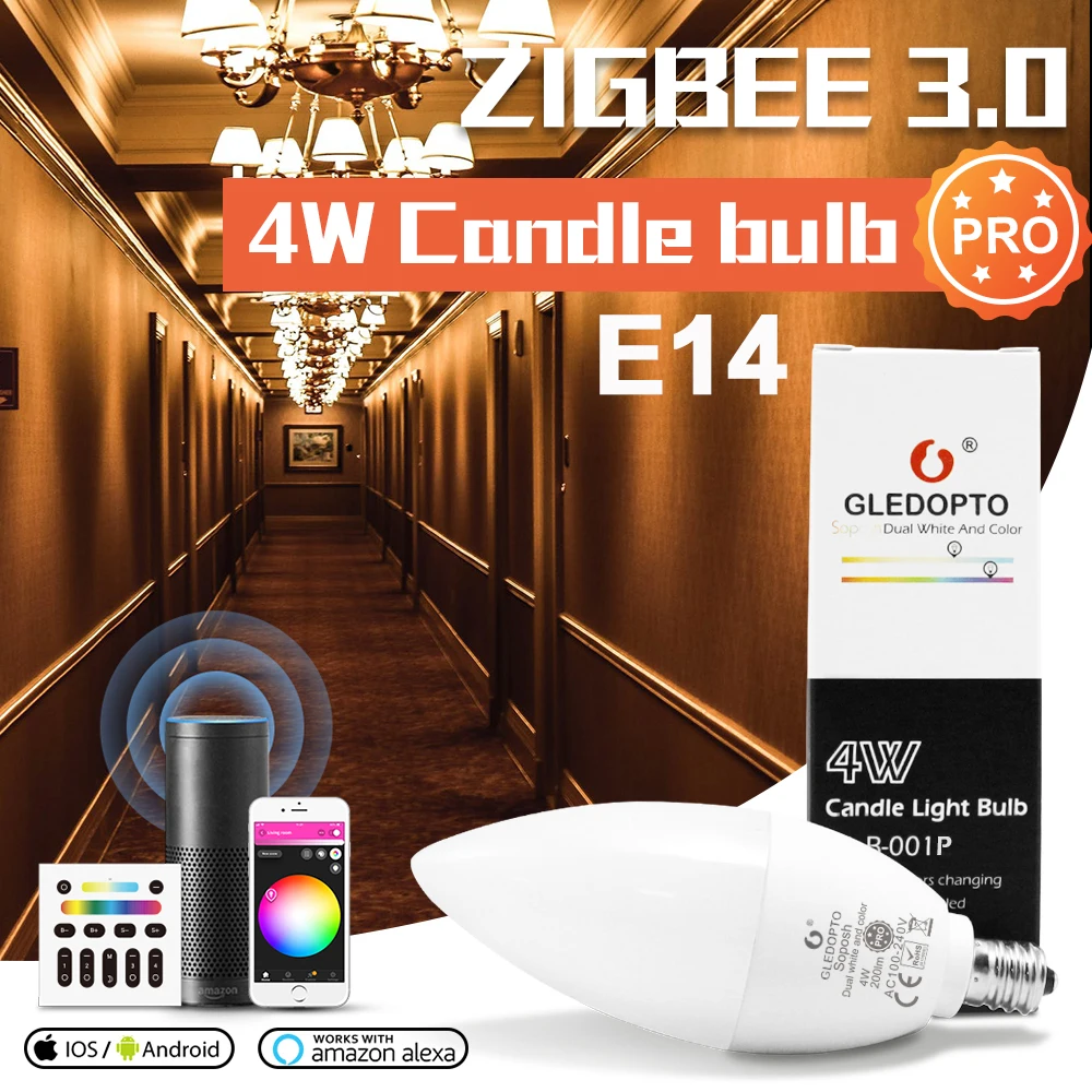 

GLEDOPTO GL-B-001P E14 Zigbee 3.0 Smart Light Lamp