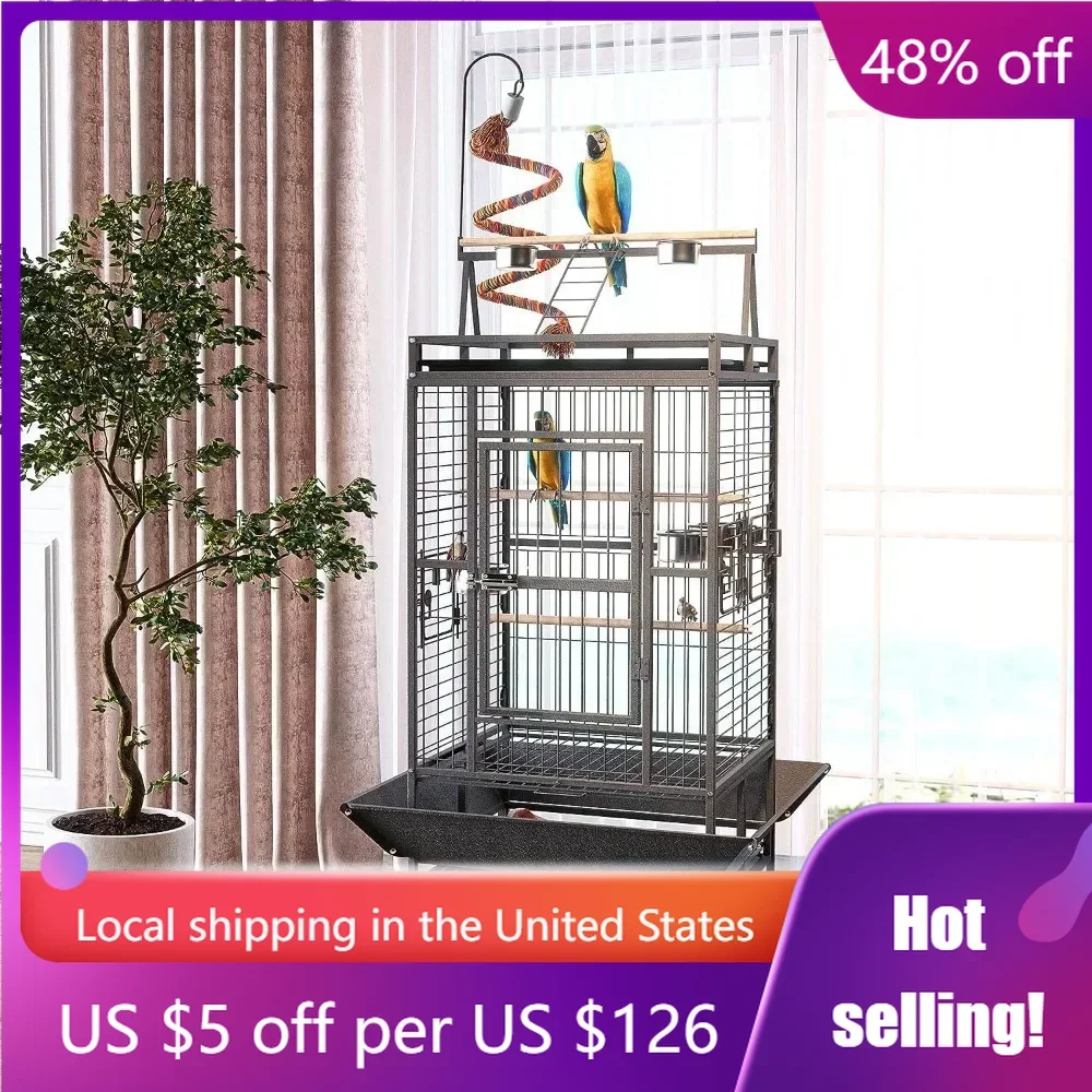 

Loungefly 82 Inch Bird Cage Boxes, Houses and Pens BOINN Bird Flight Cages With Rolling Stand & Bottom Tray Cages of Birds Hut