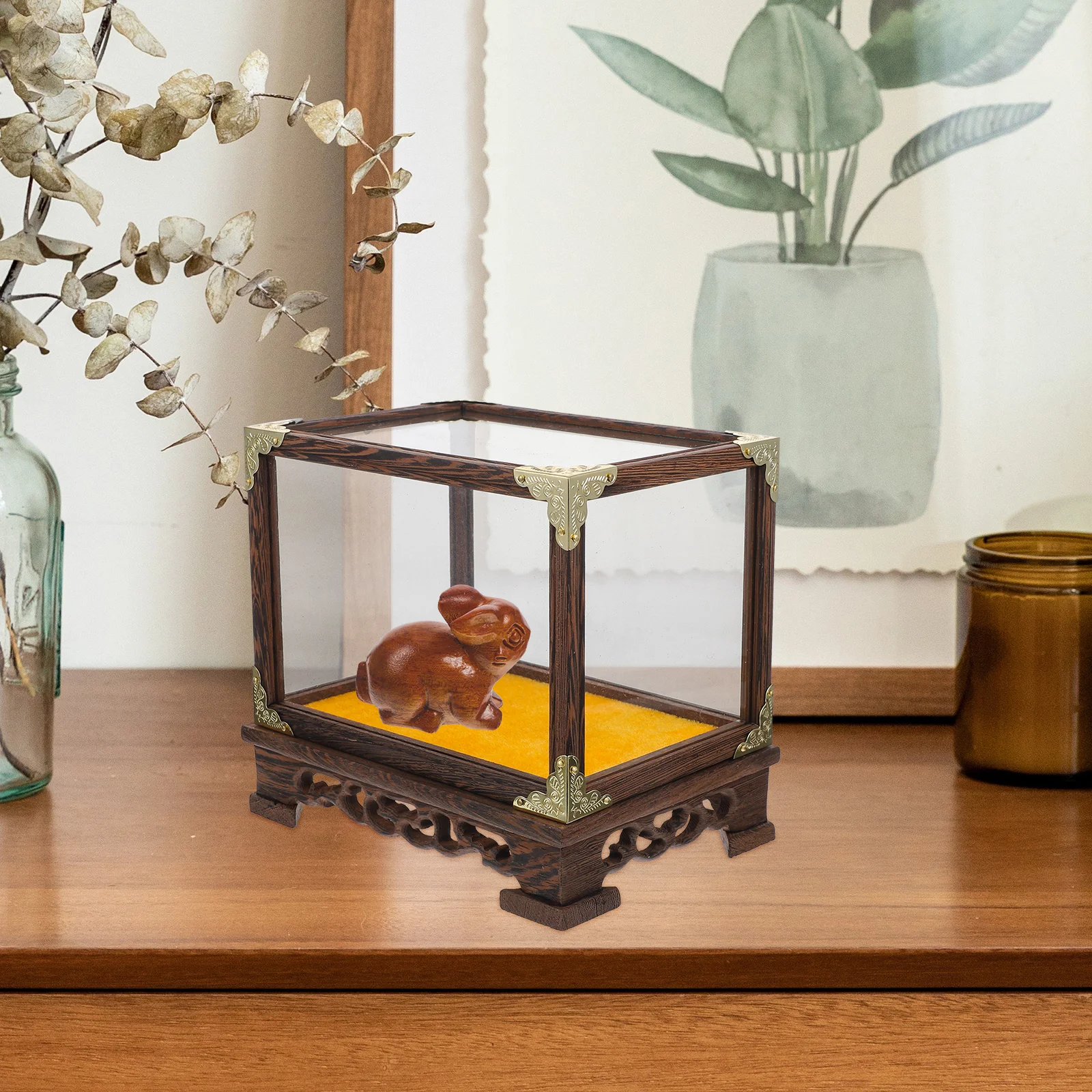 

Buddha Dust Cover Living Room Storage Box Transparent Display Case Home Vase Organizer Decorative Showcase Acrylic