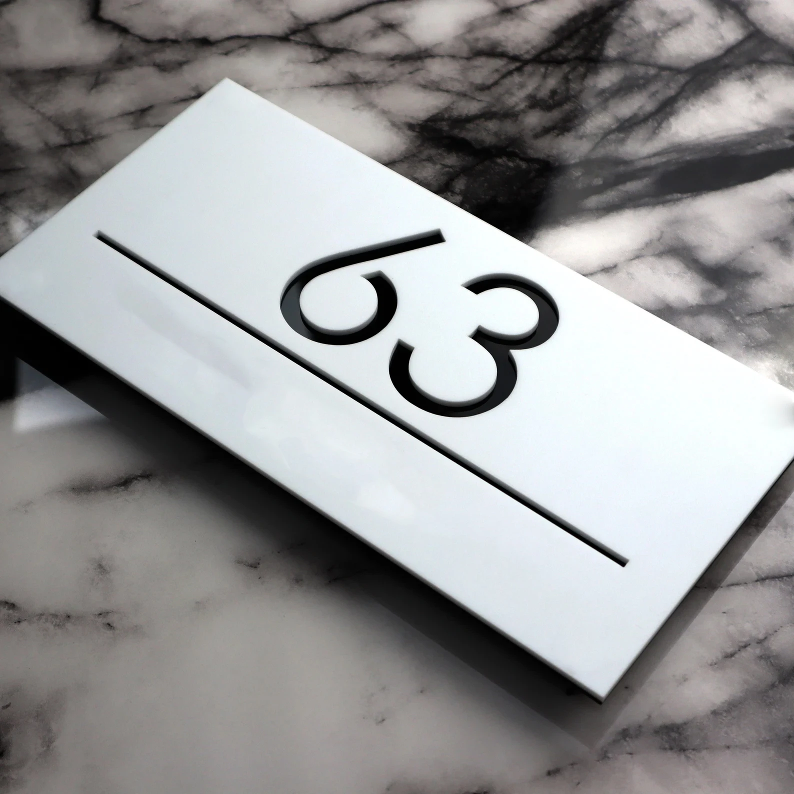 Personalized Acrylic Sign Laser Cutting Custom 3D Floating Nordic Door Sign Modern House Numbers