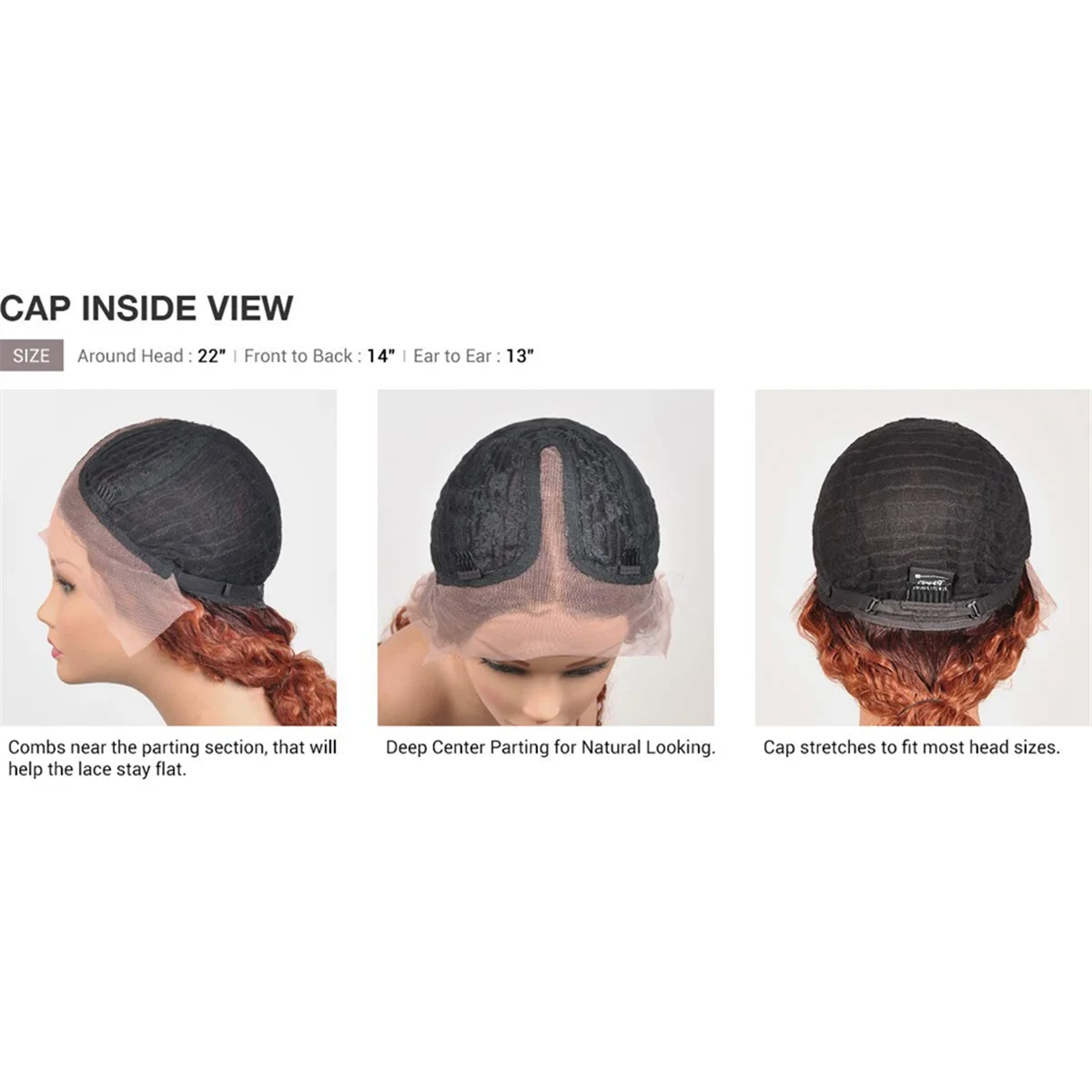 

Парик HD Парик фронта шнурка Средний пробор вьющийся парик с большой волной Женский парик