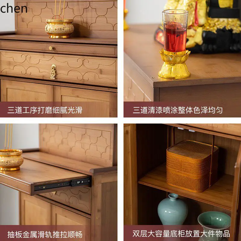 YFY  buddha niche altar incense table solid wood buddha table for home bodhisattva god of wealth altar altar tribute table