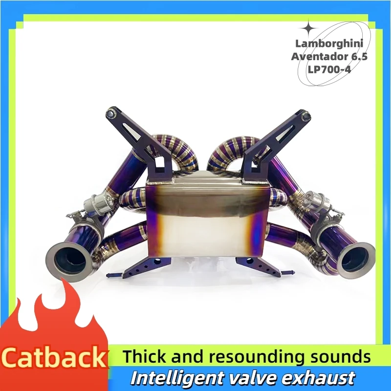 

For Lamborghini Aventador 6.5 LP700-4 2011-2016 high performance Titanium Valve Exhaust Muffler with Valve Sport CatBack Exhaust