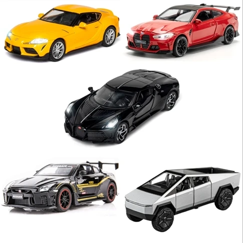 

Модель автомобиля Bugatti Tesla, BMW M4 GTR R35, 1:32 дюйма