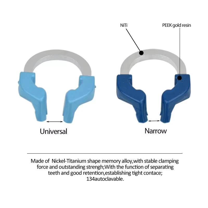 Matriz seccional dentária, anel estreito, matrizes de metal, braçadeira de níquel, titânio, anel de fixação, ferramentas para dentista