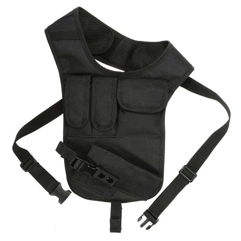 Men Tactical Military Anti-Theft Bag Hidden Underarm Shoulder Bag Phone Key Holster Black Nylon Inspector Agent Organizer Bag