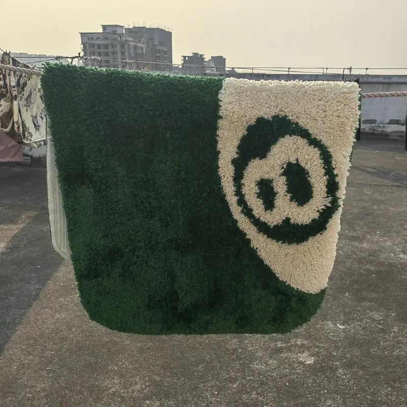 Green 8 Ball Carpet Doormat Rectangle Non-slip Bath Mat Soft Plush Fullfy Tufted Rug Home Decor Living Room Bedroom Floor Mat