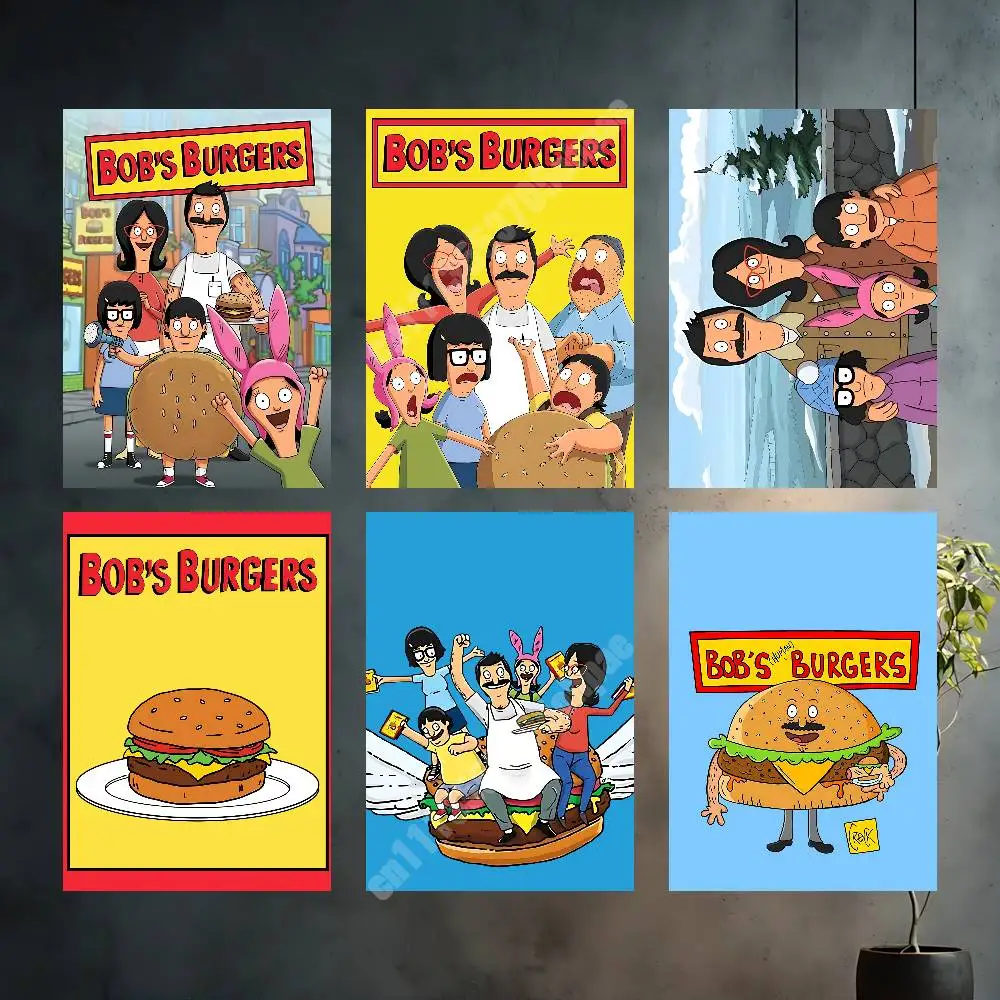Cartoon B-Bob B-Belcher's Burgers Aesthetic Poster HD Gallery Prints Home Wall Art Creative Gift