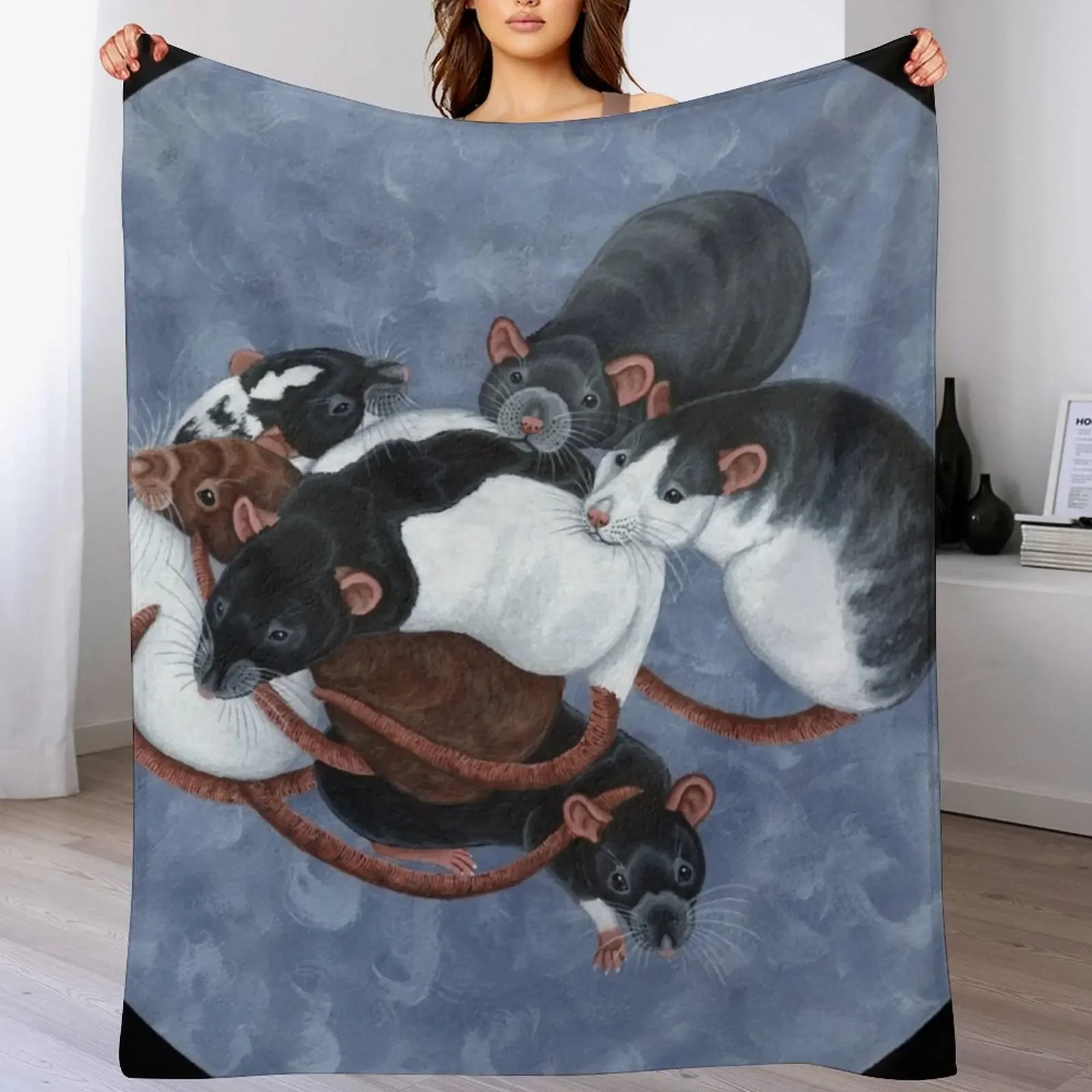 

Rat Pile Throw Blanket Thin Designers Summer Custom Blankets