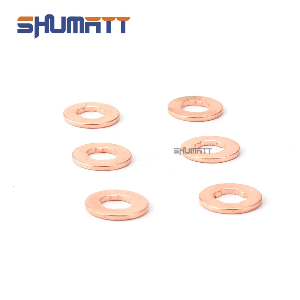 100 قطعة F00VC17503 حاقن وقود الديزل النحاس غسالة الرقائق 15*7.2*1.5 مللي متر لحاقن 0445110020 028 029 030 036 044 057 059 064