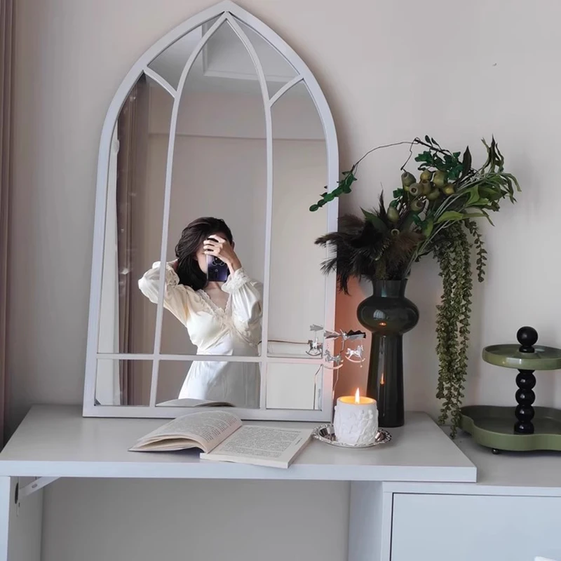 Espelho estético moderno sala de estar estrela funky irregular bonito espelho jardim mini arte nórdica portátil spiegels decorações para casa