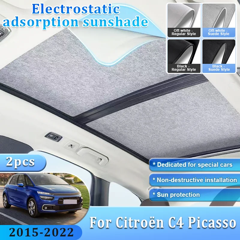 

Car Sunshade For Citroën C4 Picasso MK2 2015~2022 Sunroof Shades Electrostatic Adsorption Visors Sun Protection Auto Accessories