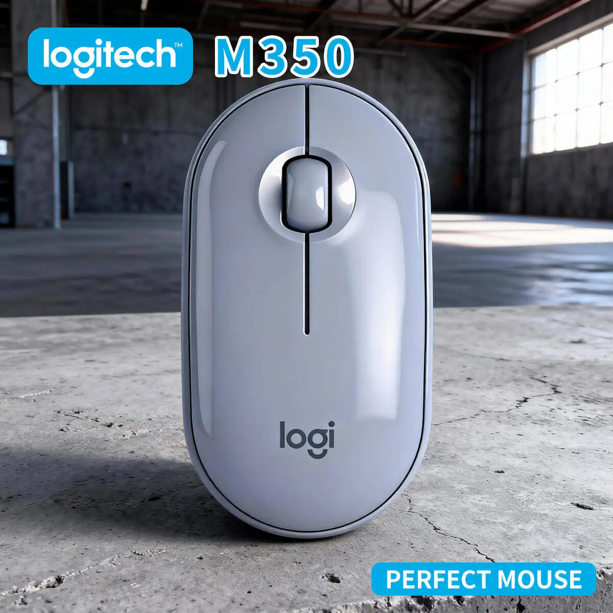 

Logitech M350 Multi-Device Wireless Mouse Bluetooth & 2.4GHz Compact Design Silent Click for Laptop PC Office