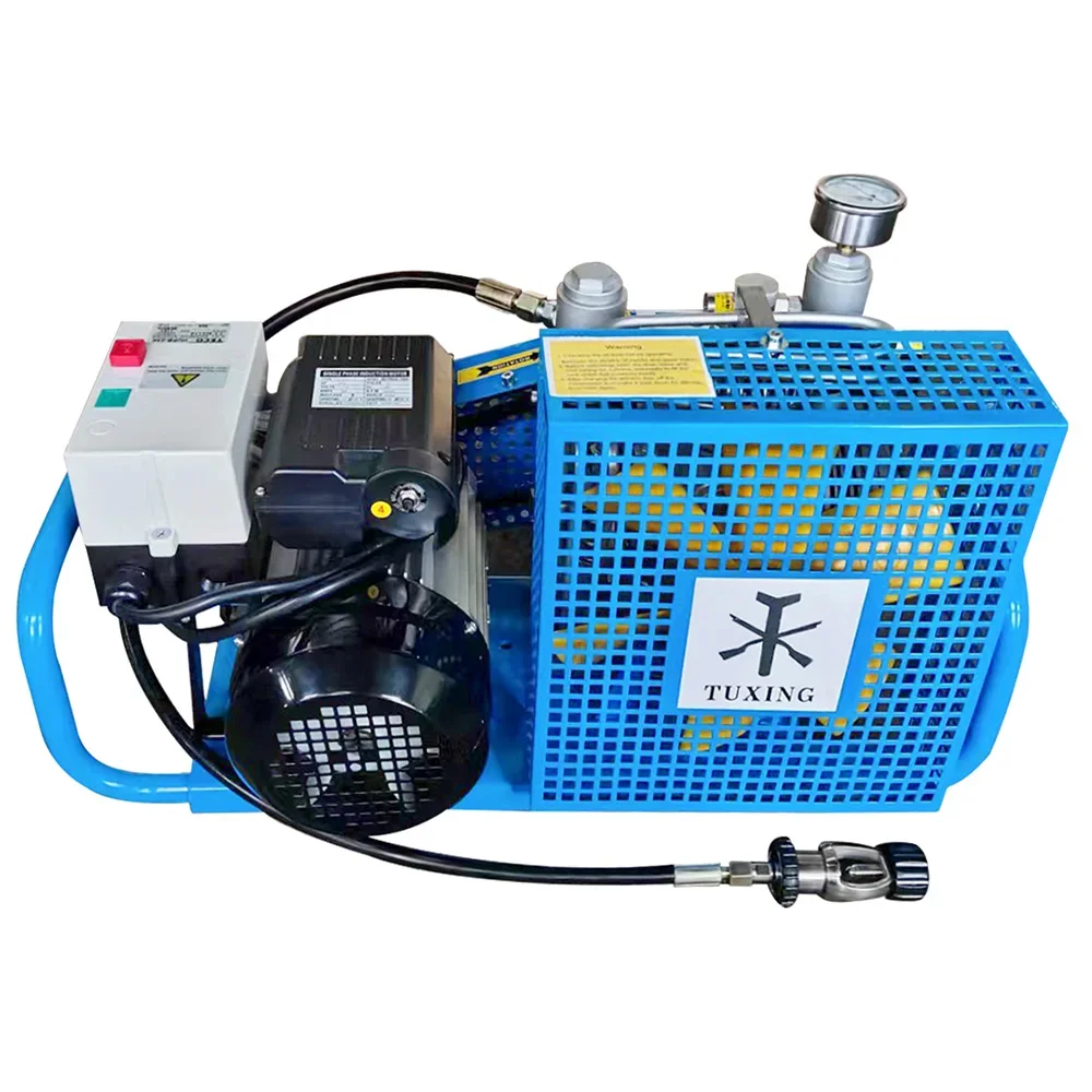 TUXING 4500Psi High Pressure Diving Compressor 300Bar PCP Air Compressor 100L/min Air Flow for Scuba Breathing Snorkeling Rifle