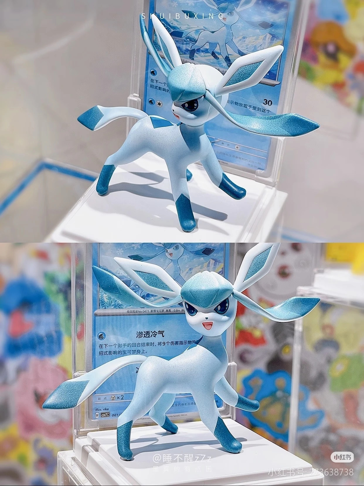 Original Sylveon Flareon Vaporeon Espeon Glaceon Umbreon Eevee Figure Model Toys With Game Card And Display Base - view 6