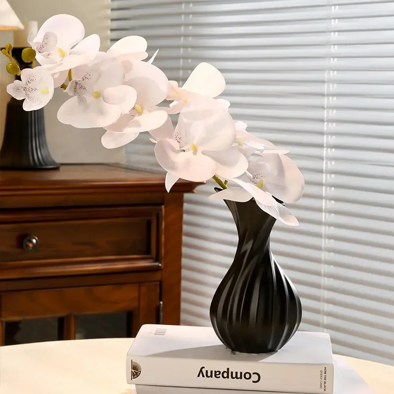 18cm Artistic Vase Ceramic Living Room Creative Flower Arrangement High-end Hydroponic Dining Table Decoration