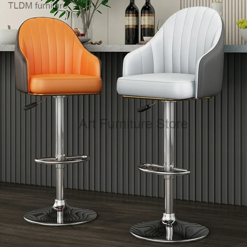 

Hand Swivel Bar Stool Reception Vanity Party Swivel Manicure Dining Chairs Luxury Ergonomic Taburete Alto Bar Furniture YX50BY