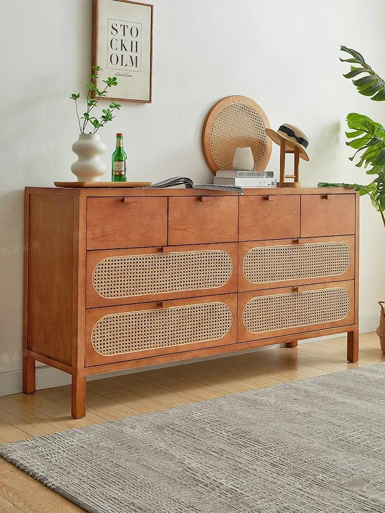 

Living Room Solid Wood Chest of Drawers Hallway Locker Storage Chest of Drawers Sideboard Cabinet